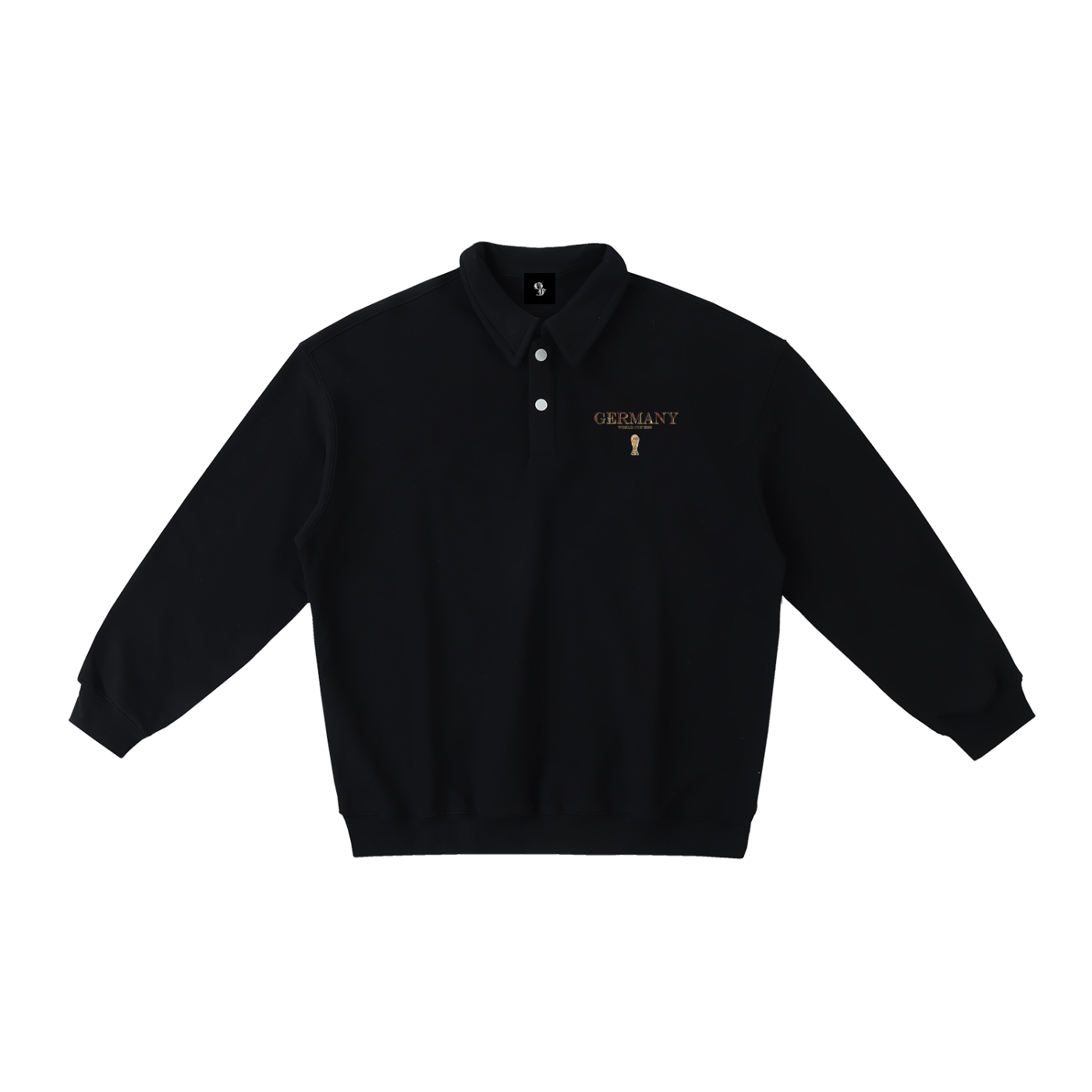 Vintage Germany World Cup Heavyweight Polo-Collar Sweatshirt