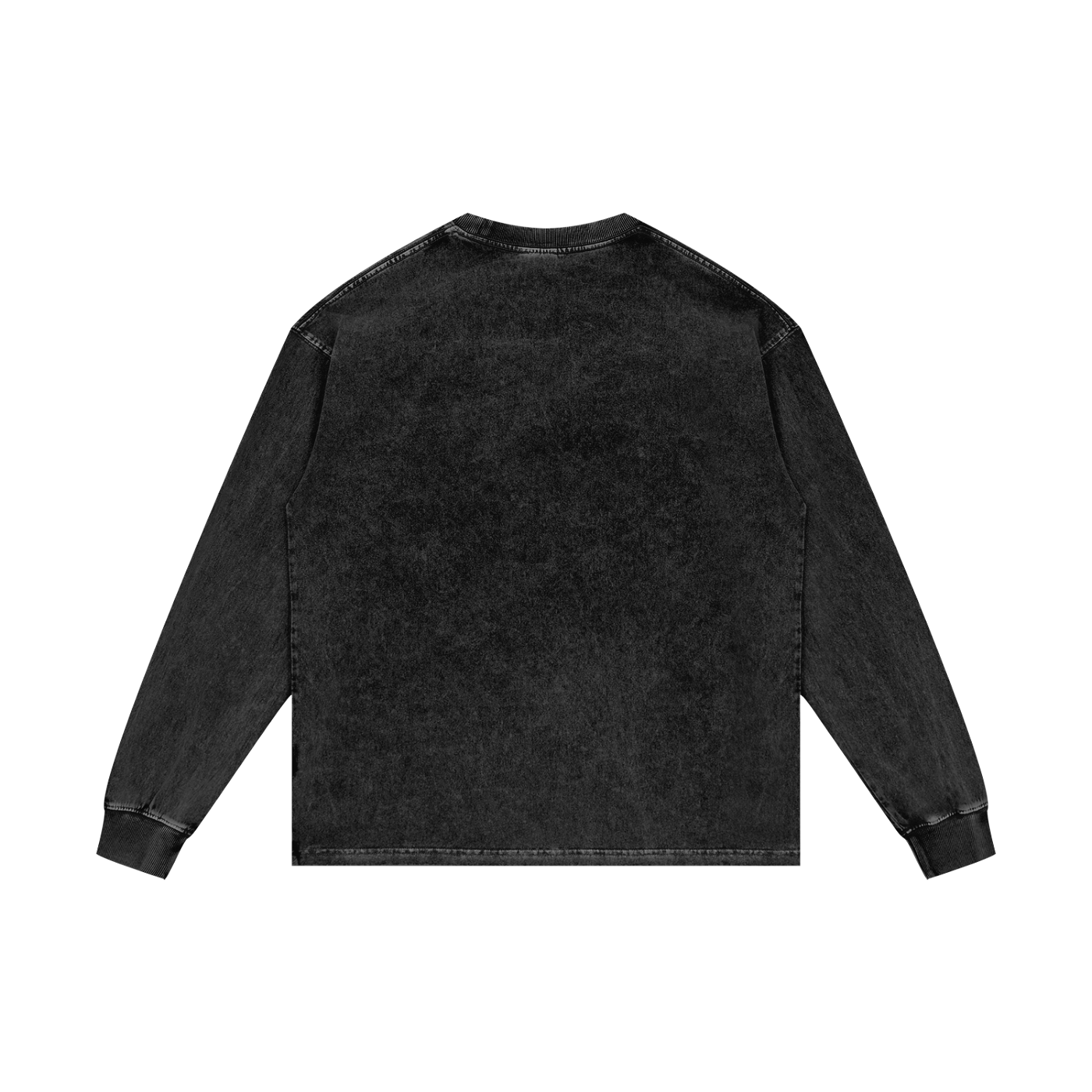 Vintage Acid Wash Oversize Graphic Footy Long Sleeve T-Shirt - 250 GSM