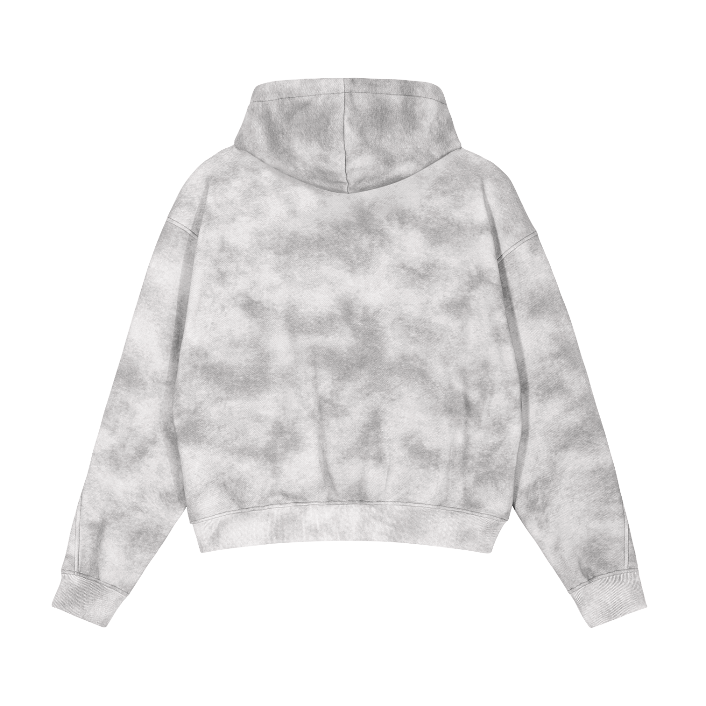 Graphic Footy Dirty Washed Boxy Zip-up Fleece Hoodie