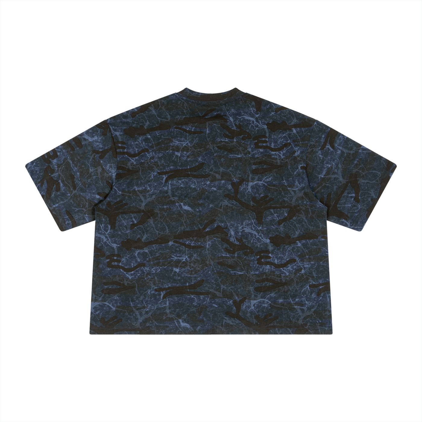 Vintage Graphic Footy Boxy Camo Print T-Shirt