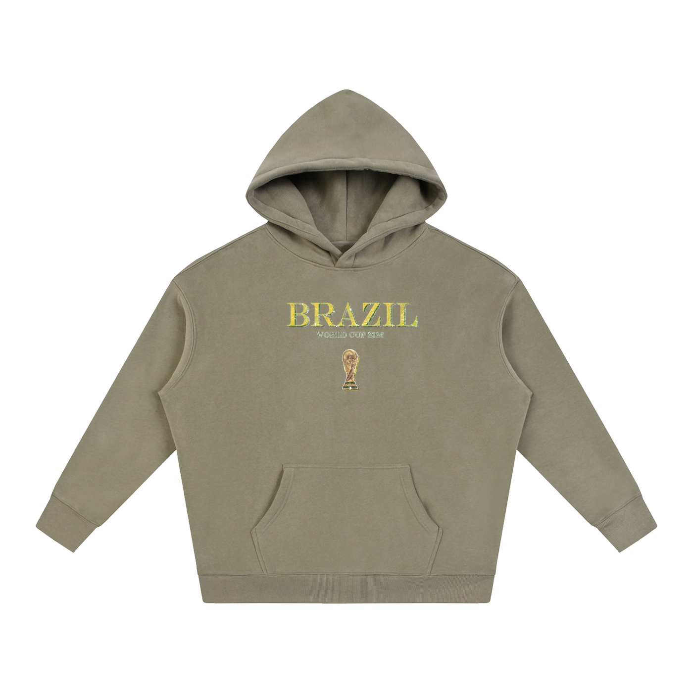 Vintage Brazil World Cup Oversize Fleeced Hoodie