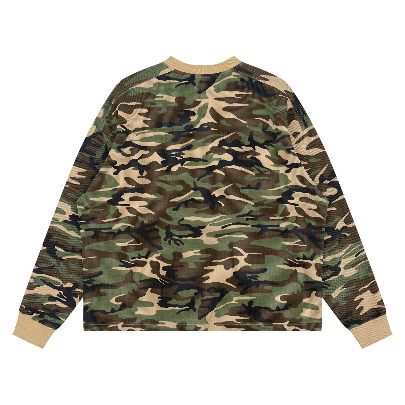Vintage Graphic Footy Waffle Boxy Long Sleeve T-Shirt