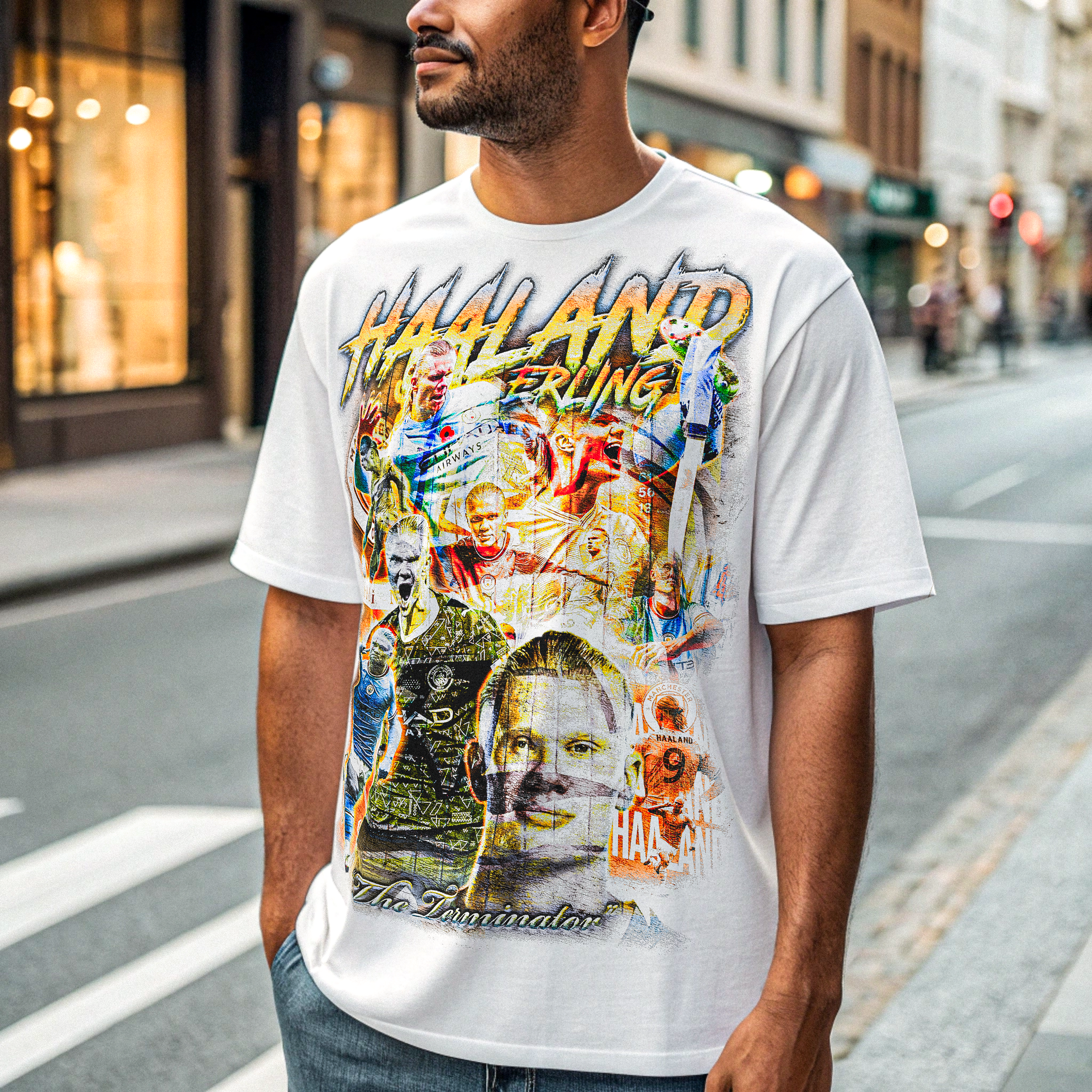 Vintage Erling Haaland Essential Heavyweight Cotton T-Shirt