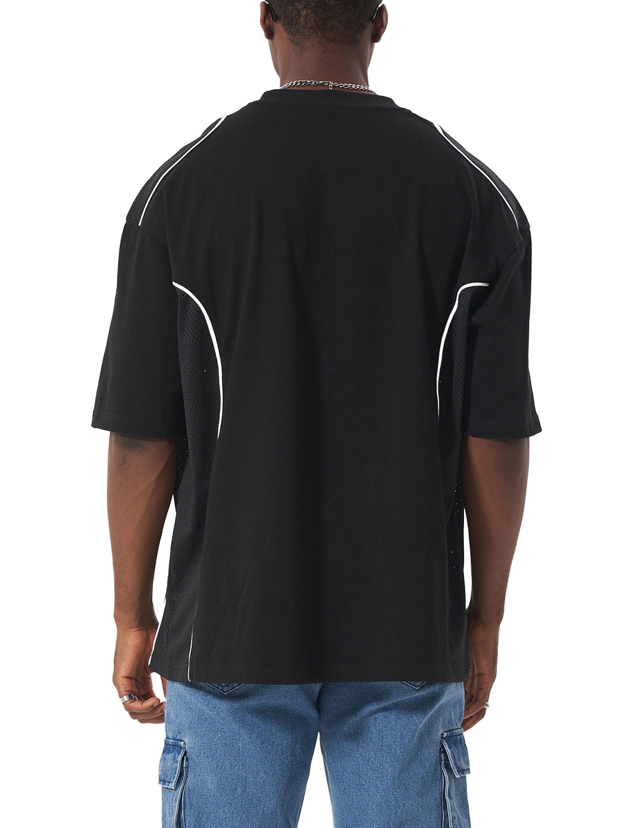 Vintage Graphic Footy Contrast Piped Panel T-Shirt