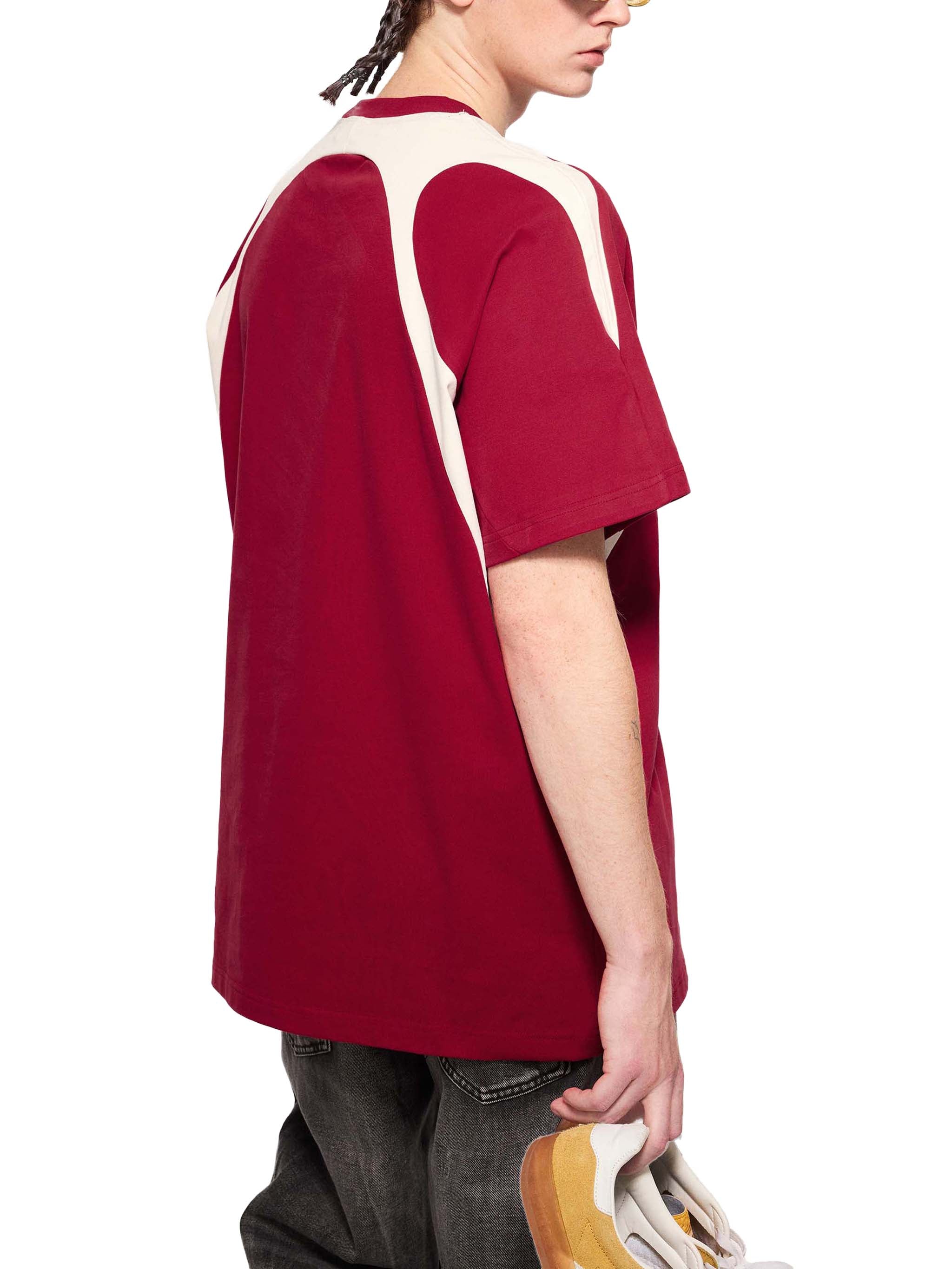 Graphic Footy Contrast Panel Cotton T-Shirt