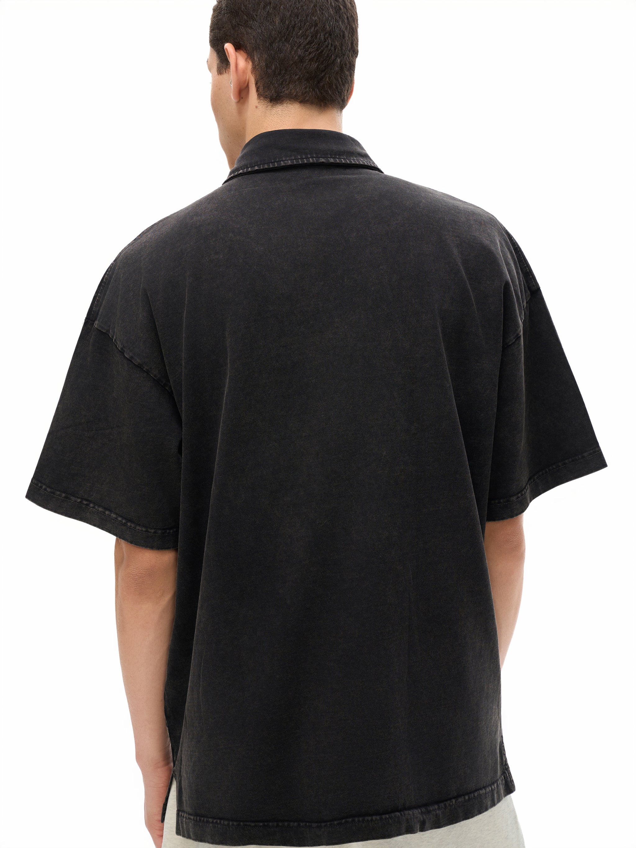 Graphic Footy Heavyweight Snow-Washed Polo T-Shirt