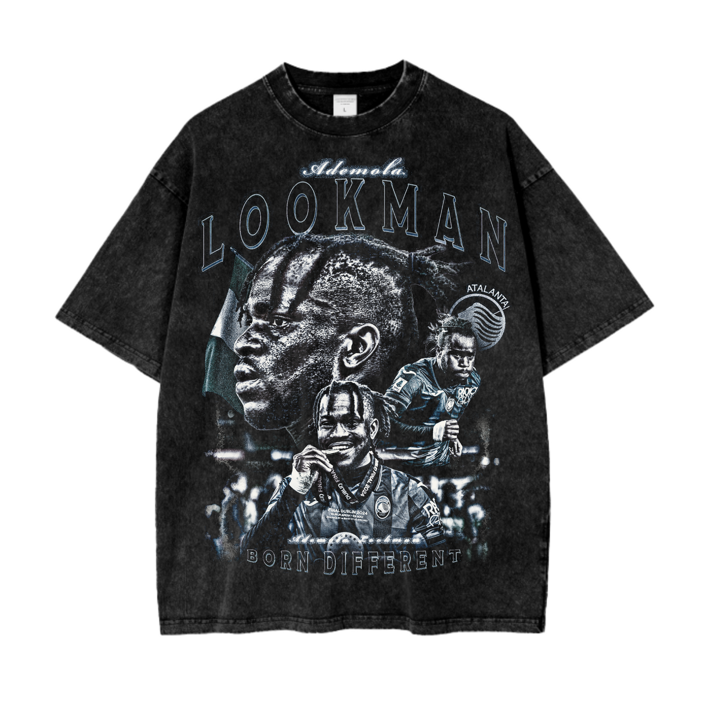 Vintage Ademola Lookman Acid Wash Oversize T-Shirt - 250 GSM