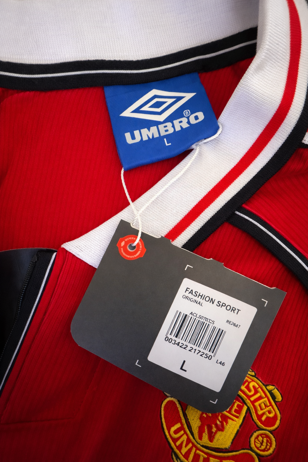 David Beckham #7 Manchester United 1998-1999 Umbro Home Retro Jersey - Size Large - Brand New