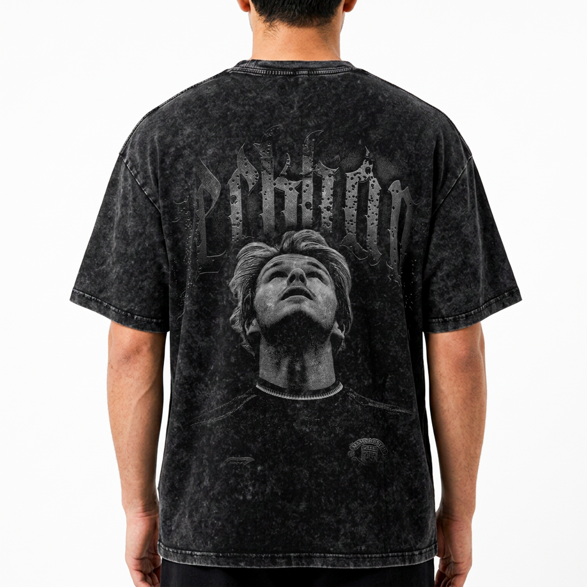 Vintage David Beckham Snow Washed Oversized Cotton T-Shirt