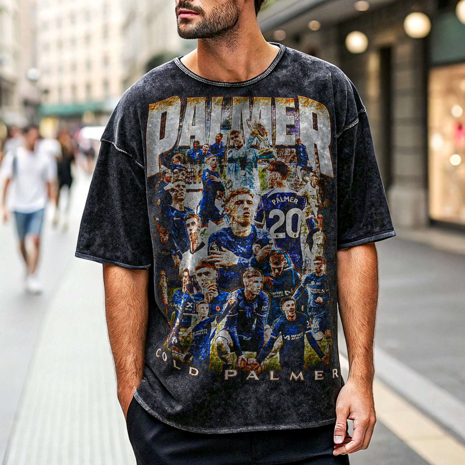Vintage Cole Palmer Oversize Acid Washed T-Shirt