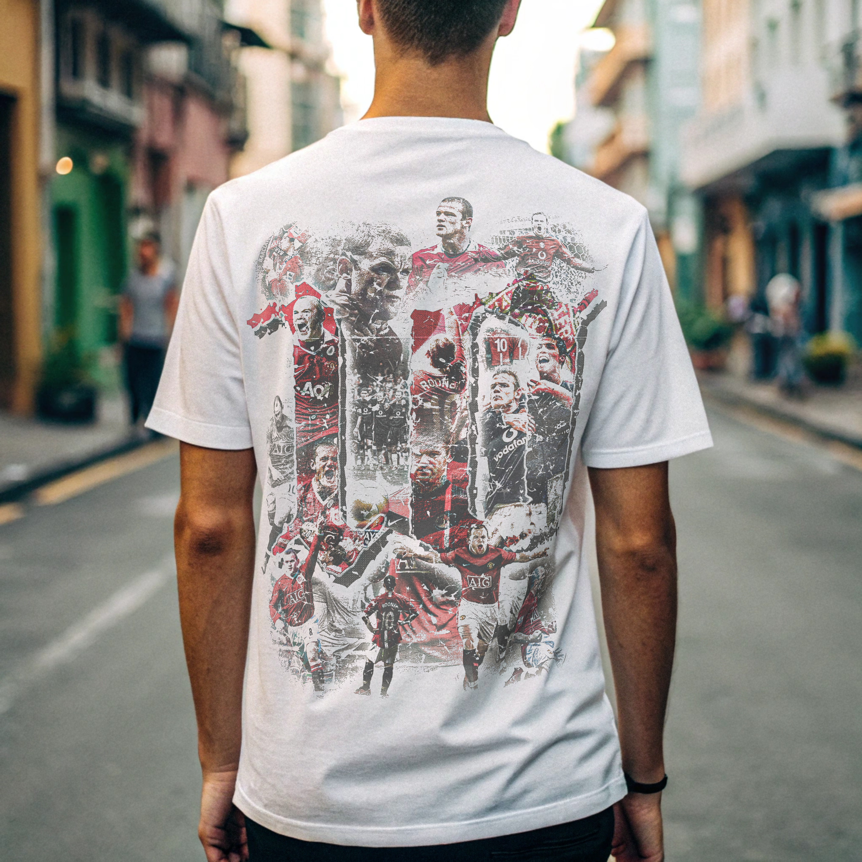 Vintage Wayne Rooney Streetwear Loose Drop Shoulder T-Shirt
